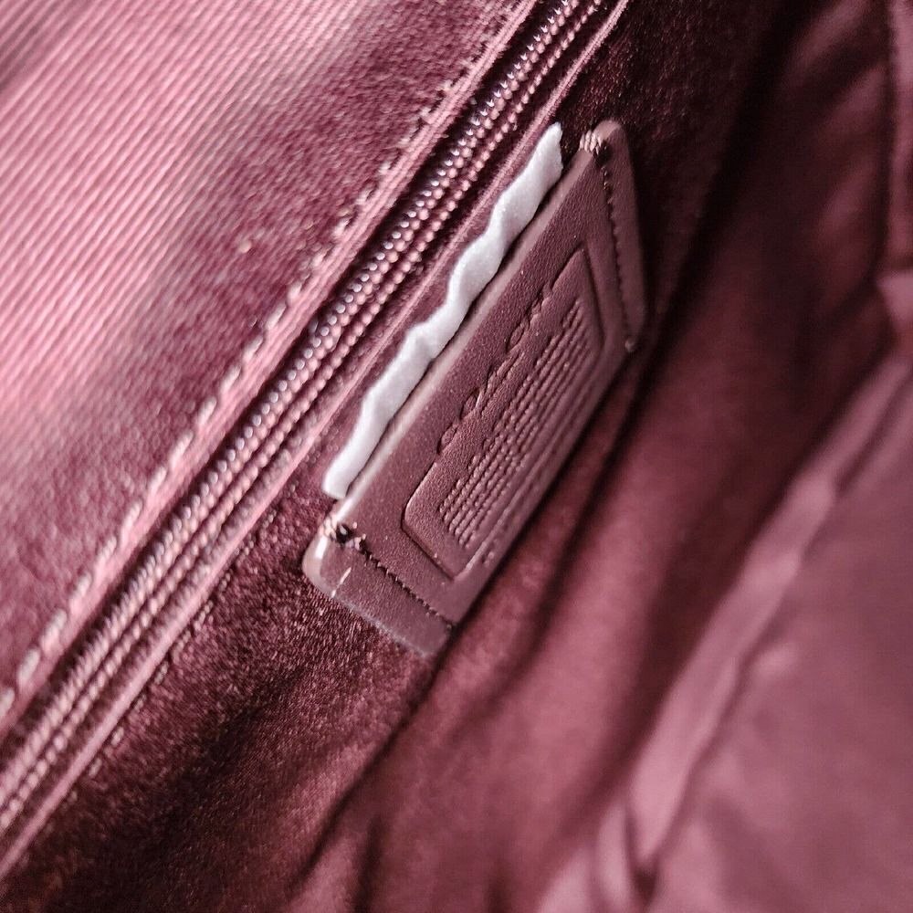 NWT Coach CE601 Dempsey Drawstring Backpack In Signature Jacquard Wine - Picture 7 of 8